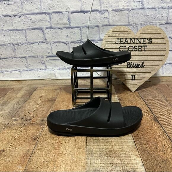Oofos OOAHH SLIDE SANDAL - BLACK